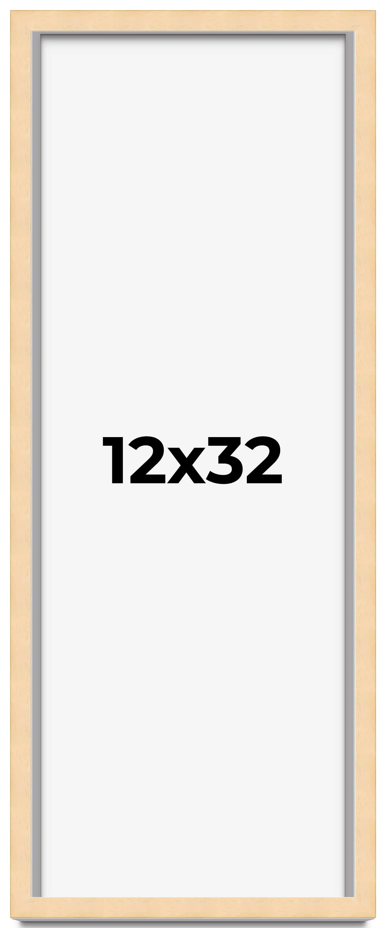 12x32 Frame Beige Real Wood Picture Frame Width 0.75 inches | Interior ...