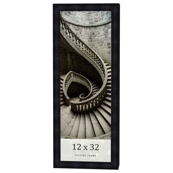 12x32 Frame Black Passaggi Solid Wood Picture Frame Width 1.5 Inches | Interior Depth 0.5 Inches |