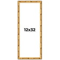 thumbnail image 1 of 12x32 Frame Gold Bamboo Solid Wood Picture Frame | 1 Inch Moulding Width | Interior Frame Depth, 1 of 8