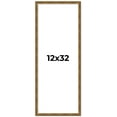 thumbnail image 1 of 12x32 Frame Gold Kingsley Distressed Solid Wood Picture Frame Width 0.75 Inches | Interior Frame, 1 of 8