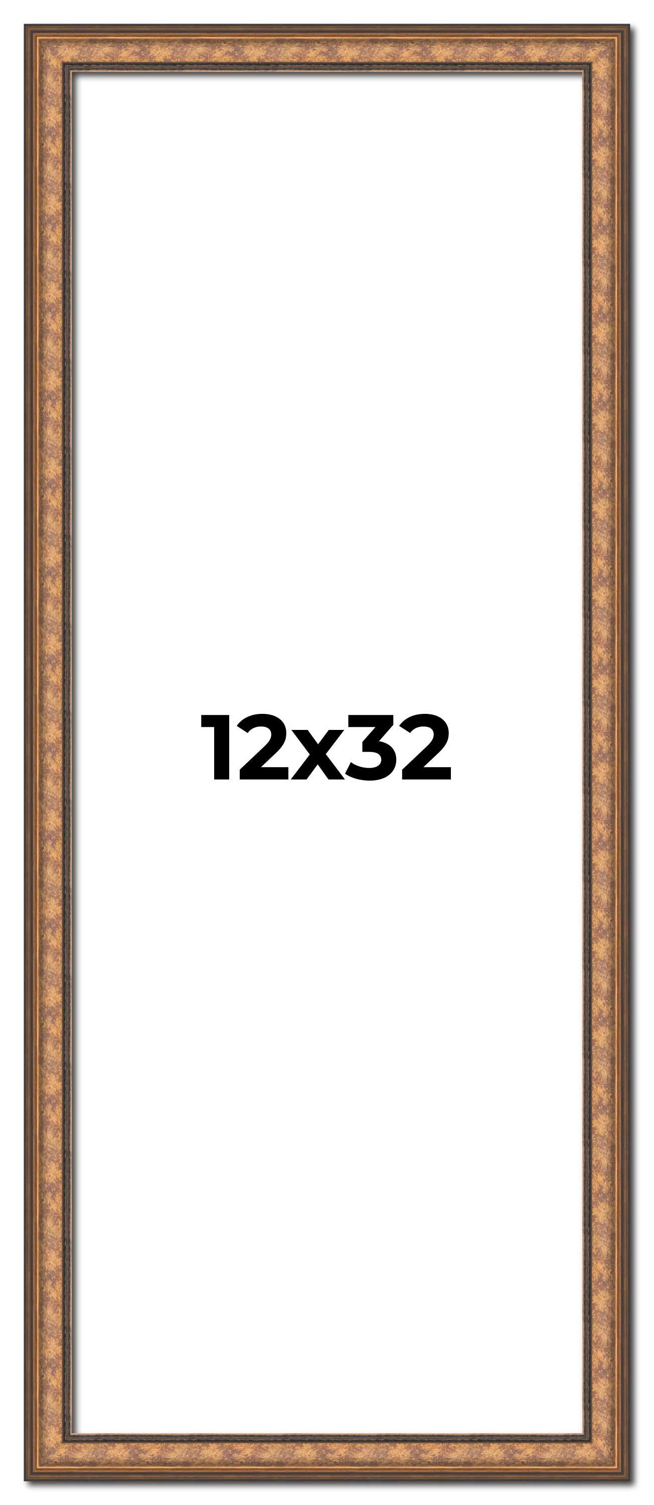12x32 Frame Gold Real Wood Picture Frame Width 1.25 inches | Interior ...