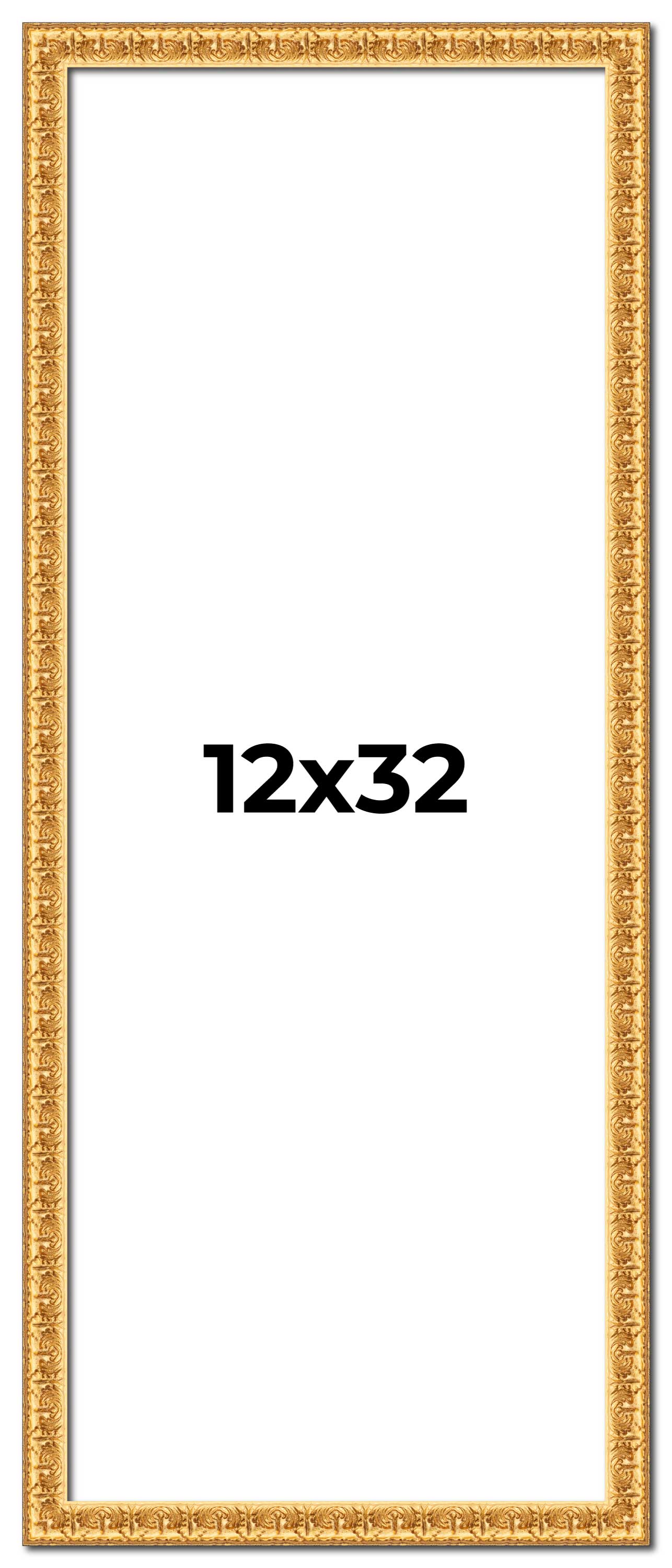 12x32 Frame Gold Real Wood Picture Frame Width 1 inches | Interior ...
