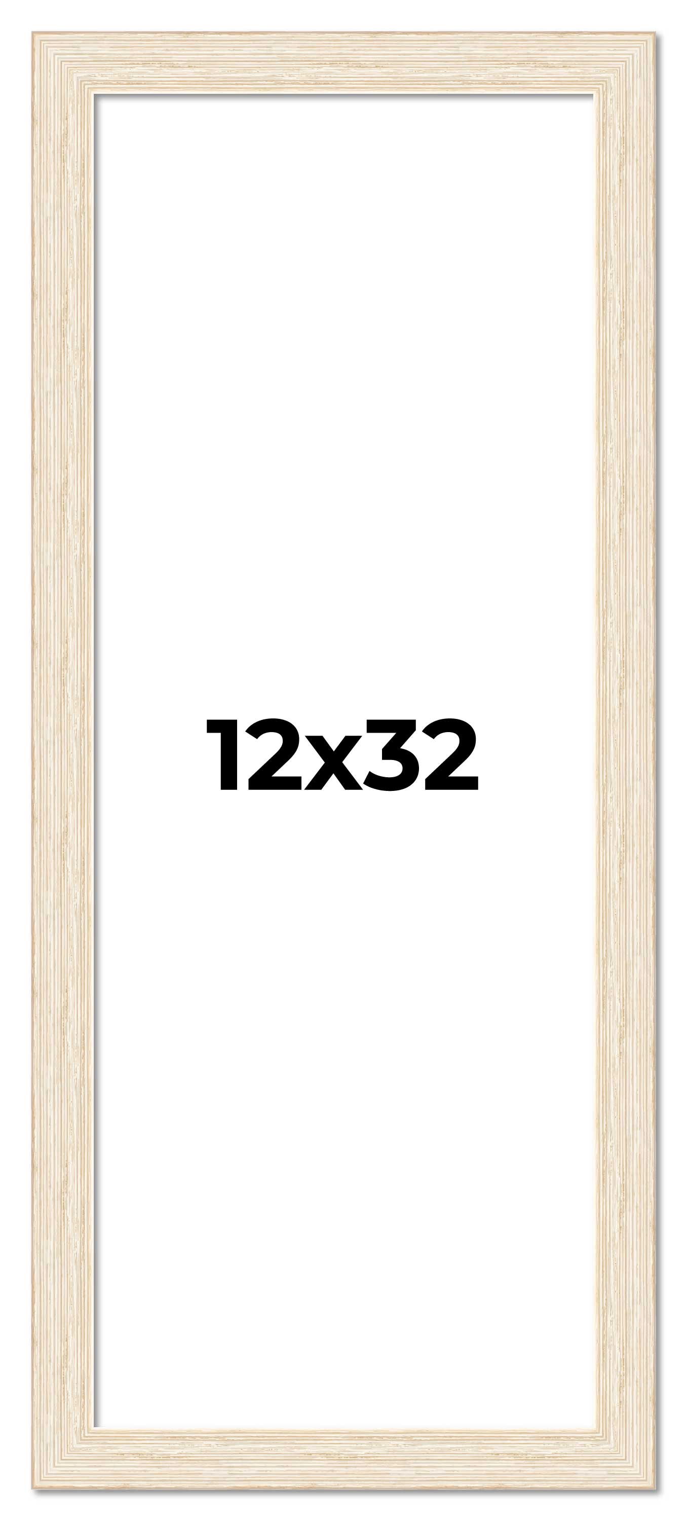 12x32 Frame White Real Wood Picture Frame Width 1.5 inches | Interior ...