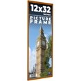 thumbnail image 1 of 12x32 Honey Brown Real Wood Picture Frame Width 0.75 inches | Interior Frame Depth 0.5 inches |, 1 of 8