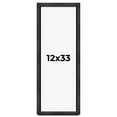 thumbnail image 1 of 12x33 Frame Black Charcoal Grey Wood Textured Picture Frame | 0.75 Inch Moulding Width | Gunmetal, 1 of 8