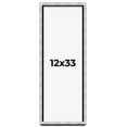 thumbnail image 1 of 12x33 Frame Brushed Silver Solid Wood Picture Frame | 0.75 Inch Moulding Width | Rabbet Depth 0.75, 1 of 5