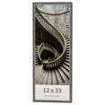 thumbnail image 1 of 12x33 Frame Silver Grey Distressed Solid Wood Picture Frame | 0.75 Inch Moulding Width | Interior, 1 of 8