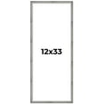 thumbnail image 1 of 12x33 Frame Silver Grey Distressed Solid Wood Picture Frame | 0.75 Inch Moulding Width | Interior, 1 of 8