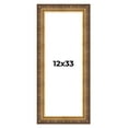 thumbnail image 1 of 12x33 Frame Vintage Gold Solid Wood Picture Frame | 2.5 Inch Moulding Width | Ornate Bronze Museo, 1 of 8