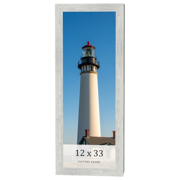 12x33 Frame White Real Wood Picture Frame Width 1.5 inches | Interior Frame Depth 0.5 inches | Barn