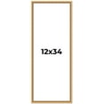 thumbnail image 1 of 12x34 Frame Beaded Gold Solid Wood Picture Frame | 0.75 Inches Moulding Width | Liscio Oro, 1 of 8
