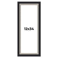 thumbnail image 1 of 12x34 Frame Black Real Wood Picture Frame Width 2.25 Inches | Interior Frame Depth 0.5 Inches |, 1 of 8
