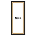 thumbnail image 1 of 12x34 Frame Gold Real Wood Picture Frame Width 2.25 Inches | Interior Frame Depth 0.5 Inches |, 1 of 8