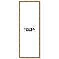 thumbnail image 1 of 12x34 Frame Gold Solid Wood Picture Frame - Complete Modern Photo Frame Includes UV Acrylic, 1 of 8