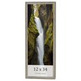 thumbnail image 1 of 12x34 Frame Grey Solid Wood Picture Frame Width 1 Inches | Interior Frame Depth 0.5 Inches |, 1 of 8