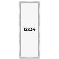 thumbnail image 1 of 12x34 Frame Silver Whitewashed Wood Grain Solid Wood Shadow Box | 0.75 Inch Moulding Width | 0.75, 1 of 8