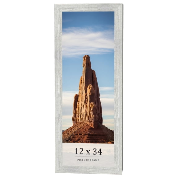 12x34 Frame White Real Wood Picture Frame Width 1.5 inches | Interior Frame Depth 0.5 inches | Barn