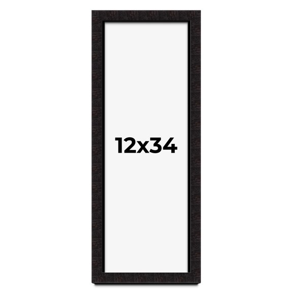 12x34 Shadow Box Black Solid Wood Display Picture Frame | 1 Inch Rabbet Depth | | 1.375 Inch