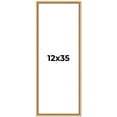 thumbnail image 1 of 12x35 Frame Beaded Gold Solid Wood Picture Frame | 0.75 Inches Moulding Width | Liscio Oro, 1 of 8