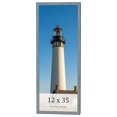 thumbnail image 1 of 12x35 Frame Blue Scuffed Farm Board Solid Wood Picture Frame Width 0.75 Inches | Interior Depth 0.5, 1 of 8