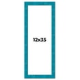 thumbnail image 1 of 12x35 Frame Blue Teal Burl Wood Picture Frame | 1.75 Inch Moulding Width | Interior Frame Depth 0.5, 1 of 8