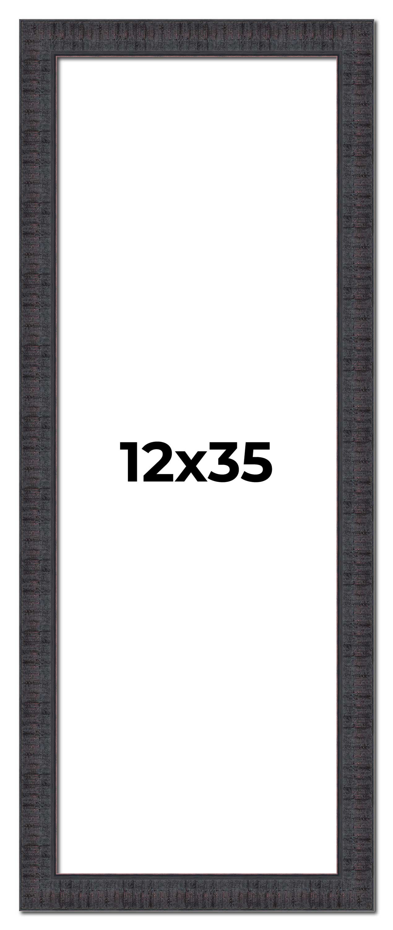 12x35 12x35 Frame Brown Rustic Solid Wood Picture Frame 1.5 Inches Wide ...