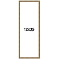 thumbnail image 1 of 12x35 Frame Gold Picture Frame - Complete Modern Photo Frame Includes UV Acrylic Shatter Guard, 1 of 8