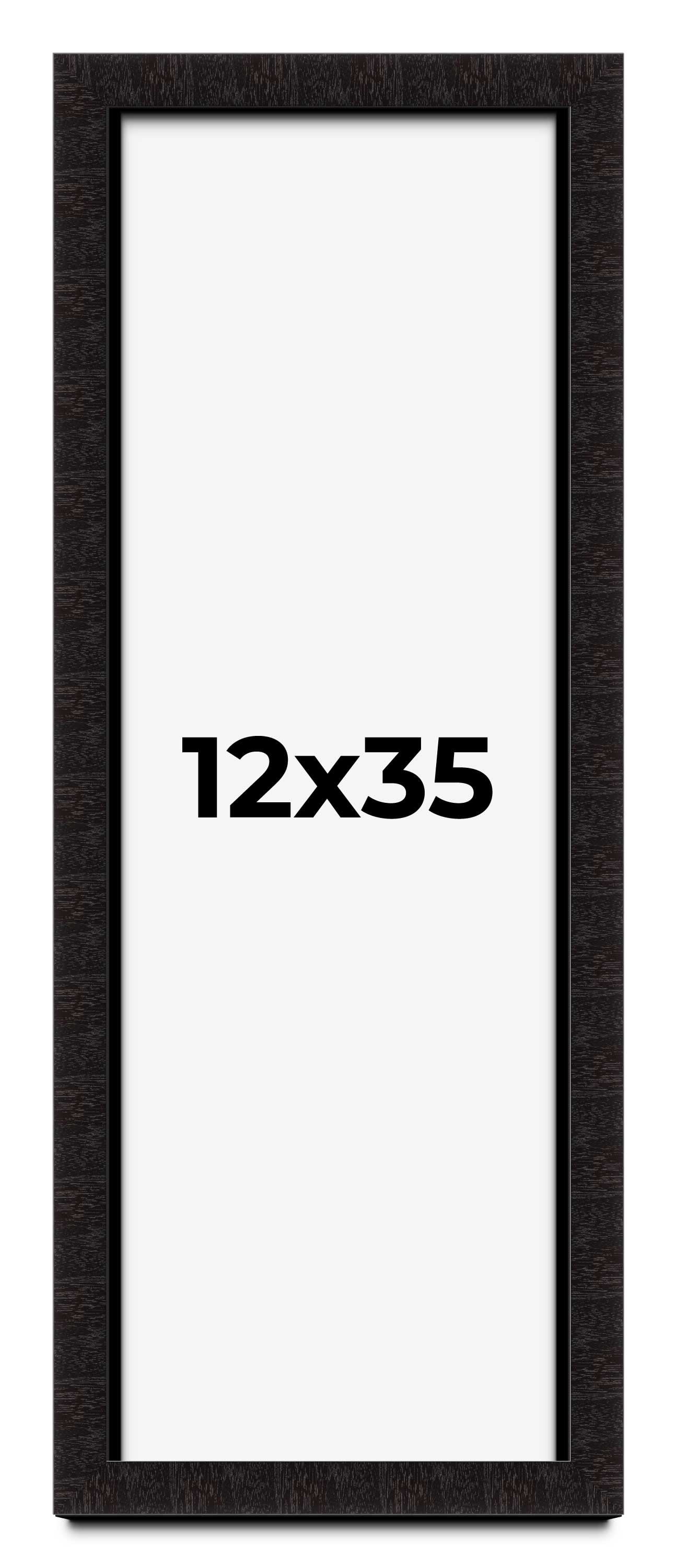 12x35 12x35 Shadow Box Black Solid Wood Display Picture Frame | 1 Inch Rabbet ...