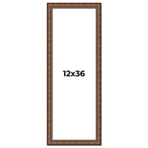 12x36 Dark Brown Bamboo Real Wood Picture Frame Width 1.5 inches | Interior Frame Depth 0.5 inches