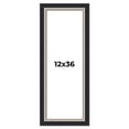 thumbnail image 1 of 12x36 Frame Black Real Wood Picture Frame Width 2.25 Inches | Interior Frame Depth 0.5 Inches |, 1 of 8