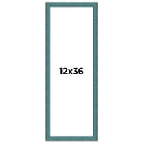 12x36 Frame Blue Rustic Barnwood Solid Wood Picture Frame Width 1.25 Inches | Interior Depth 0.5