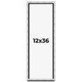 thumbnail image 1 of 12x36 Frame Brushed Silver Solid Wood Picture Frame | 0.75 Inch Moulding Width | Rabbet Depth 0.75, 1 of 5