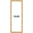 thumbnail image 1 of 12x36 Frame Gold Bamboo Solid Wood Picture Frame | 1 Inch Moulding Width | Interior Frame Depth, 1 of 8