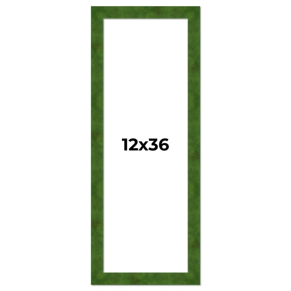 12x36 Frame Green Burl Solid Wood Picture Frame | 1.75 Inches Moulding Width | Interior Frame Depth
