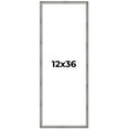 thumbnail image 1 of 12x36 Frame Silver Grey Distressed Solid Wood Picture Frame | 0.75 Inch Moulding Width | Interior, 1 of 8