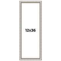 12x36 Frame Silver Real Wood Picture Frame Width 1.25 Inches | Interior Frame Depth 0.5 Inches |