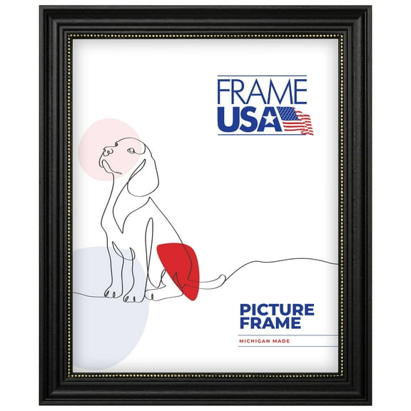 12x36 Picture Frame Black Boardroom Certificate Style 77272-001, 1 Inch Wood Moulding, Includes Plexiglass and Backing, Wall Display Frame for Art, Posters, or Photos Frame USA