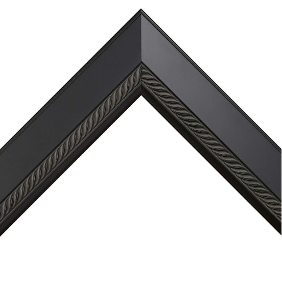 12x36 Traditional Black Picture Frame - UV Acrylic, Foam Board Backing, Hanging Hardware