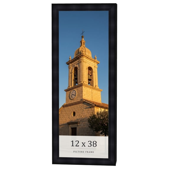 12x38 Frame Black Passaggi Solid Wood Picture Frame Width 1.5 Inches | Interior Depth 0.5 Inches |