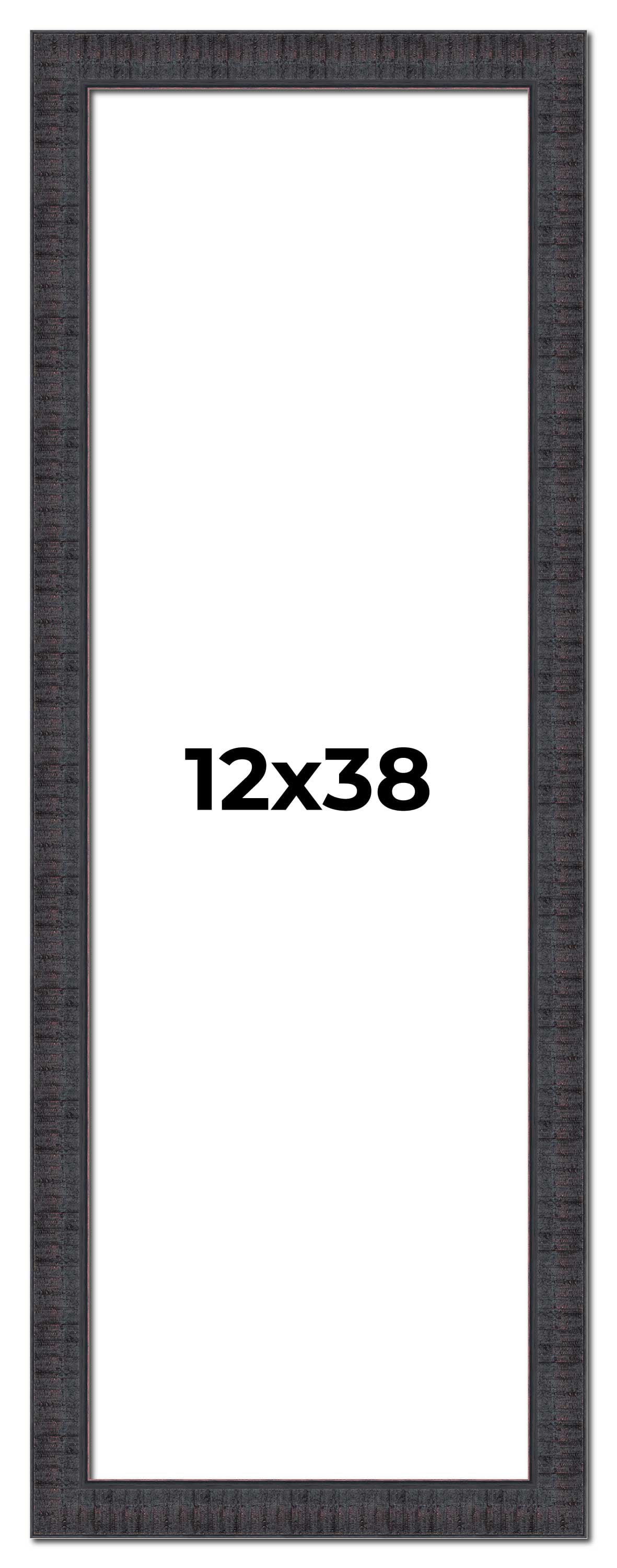 12x38 Frame Brown Rustic Solid Wood Picture Frame 1.5 Inches Wide ...