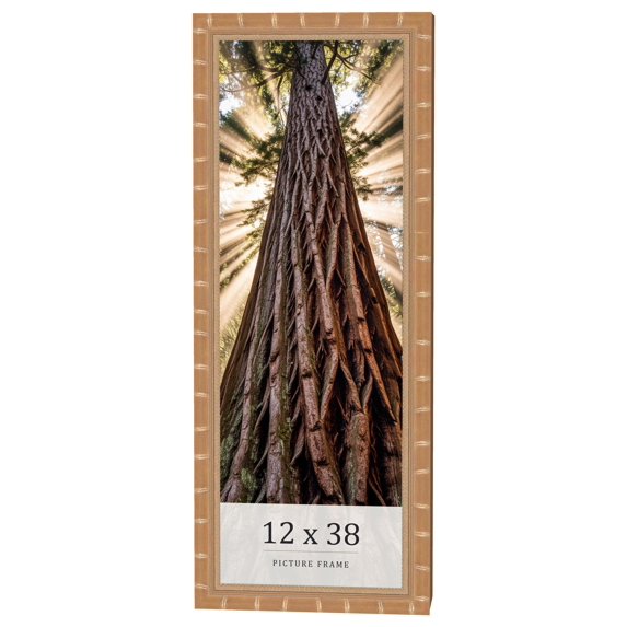 12x38 Frame Gold Real Wood Picture Frame Width 1.5 inches | Interior Frame Depth 0.5 inches |