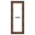 thumbnail image 1 of 12x39 Frame Brown Walnut Gold Ornate Trim Solid Wood Plein Air Picture Frame | 3 Inch Moulding, 1 of 8