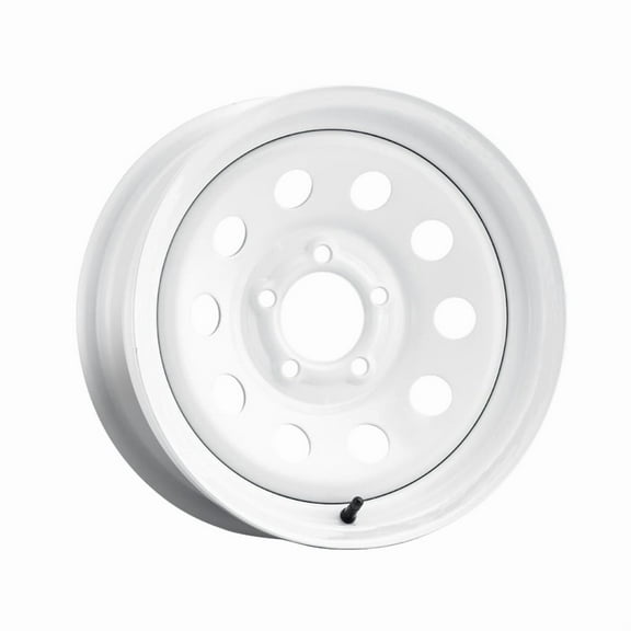 1 X Allied 55W White Mod 12X4 4X4.00 71.37 Hub 0 Offset White Wheel Rim