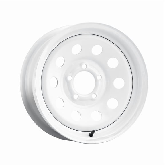 1 X Allied 55W White Mod 12X4 5X4.50 71.31 Hub 0 Offset White Wheel Rim