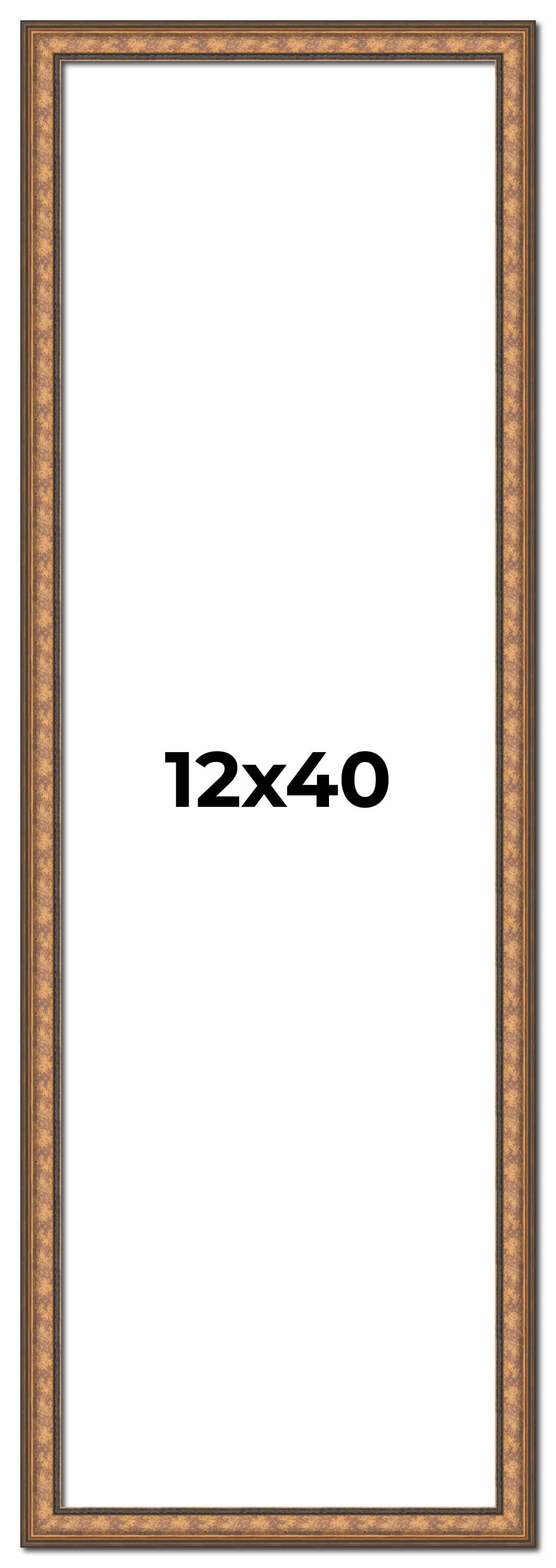 12x40 Frame Gold Real Wood Picture Frame Width 1.25 inches | Interior ...