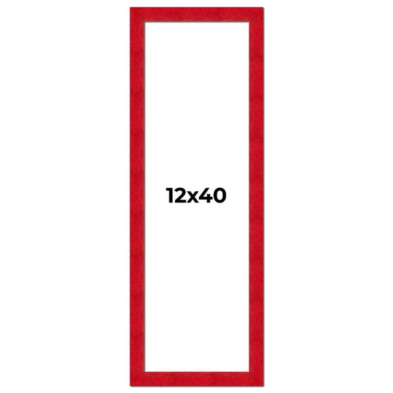 12x40 Frame Red Burl Solid Wood Picture Frame Width 1.75 Inches | Interior Frame Depth 0.5 Inches |