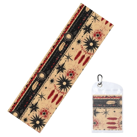 12x40in Cool Sports Towel Mesh Weave Structure Flexible And Easy To Fold To Adjust Internal Moisture Bohemian Stars