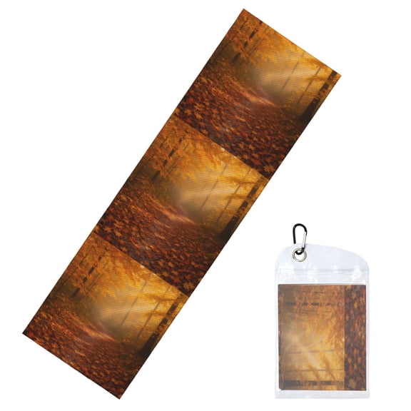 12x40in Cool Sports Towel Mesh Weave Structure Flexible And Easy To Fold To Adjust Internal Moisture Forest Path