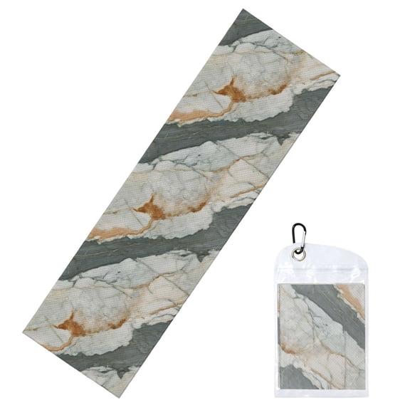 12x40in Cool Sports Towel Mesh Weave Structure Flexible And Easy To Fold To Adjust Internal Moisture Gainsboro Marble_4