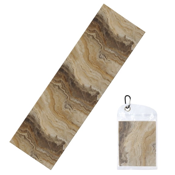 12x40in Cool Sports Towel Mesh Weave Structure Flexible And Easy To Fold To Adjust Internal Moisture Sandybrown Marble_4